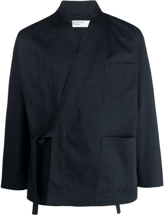 Universal Works Jack met striksluiting Blauw