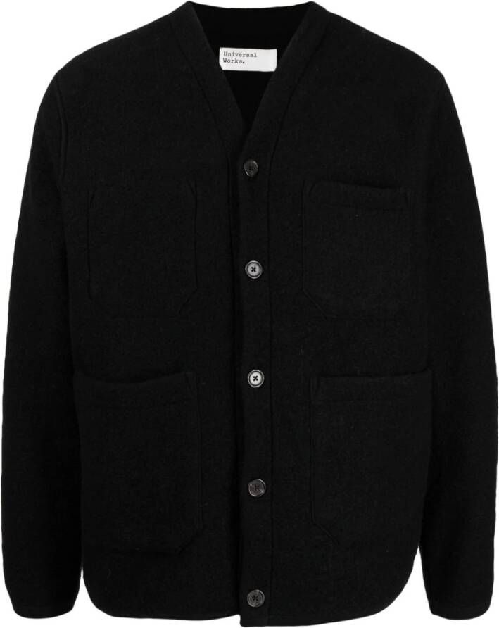 Universal Works Gebreid jack Zwart
