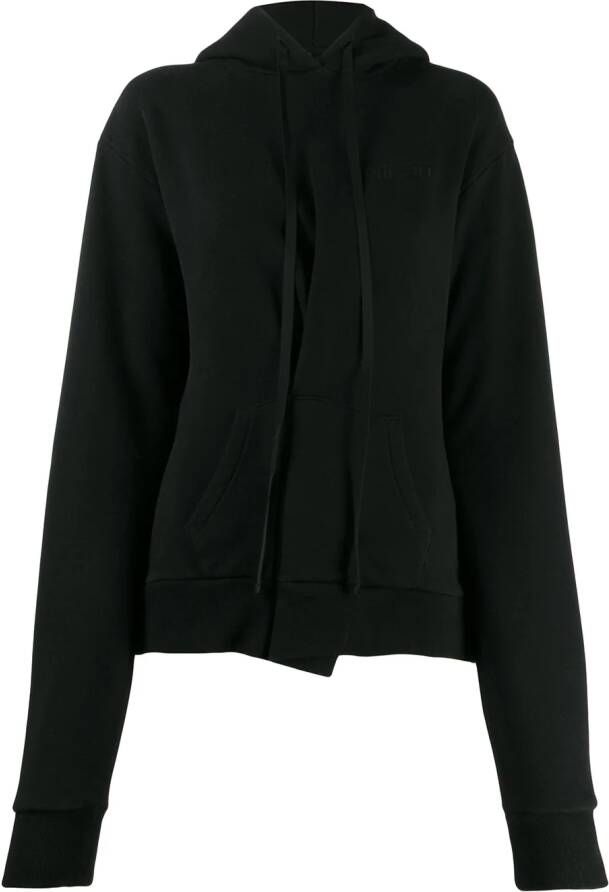 UNRAVEL PROJECT Asymmetrische hoodie Zwart