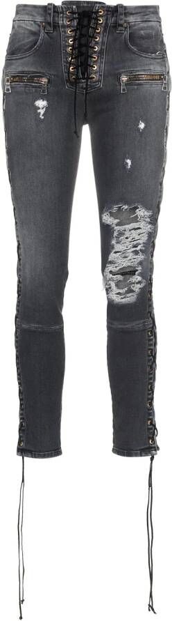 UNRAVEL PROJECT Gescheurde skinny jeans Grijs