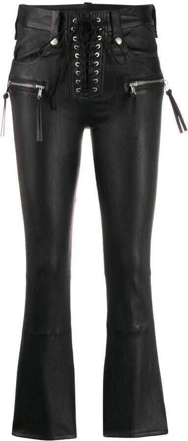 UNRAVEL PROJECT Leren broek Zwart