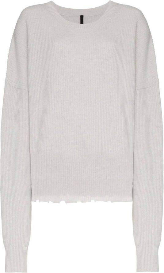 UNRAVEL PROJECT long sleeve wool blend sweater Grijs
