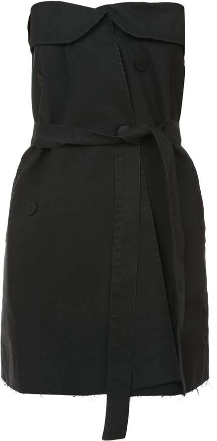 UNRAVEL PROJECT strapless belted mini dress Zwart