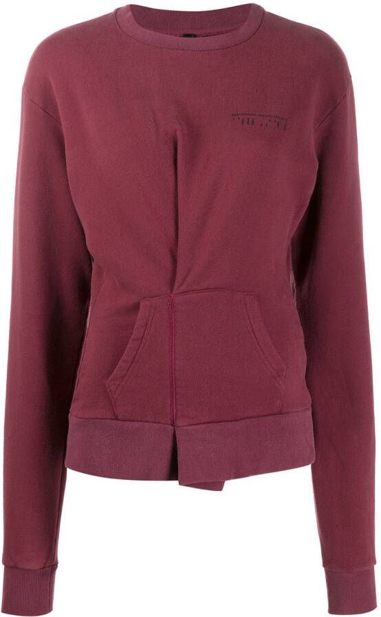 UNRAVEL PROJECT Sweater met opgevouwen detail Rood