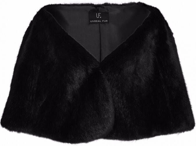 Unreal Fur Bolero van imitatiebont Zwart