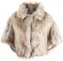 Unreal Fur Cape van imitatiebont Bruin - Thumbnail 1
