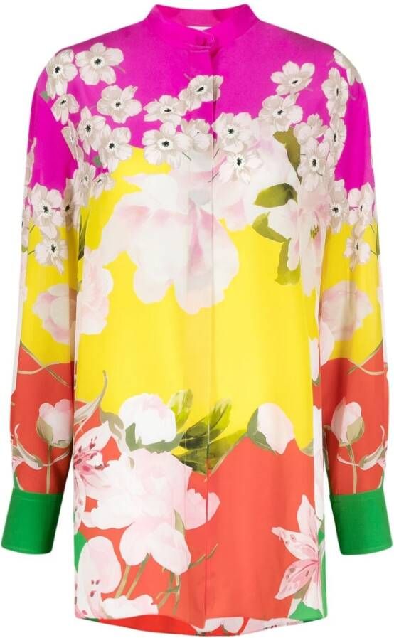 Valentino Garavani Gedrapeerde blouse Roze