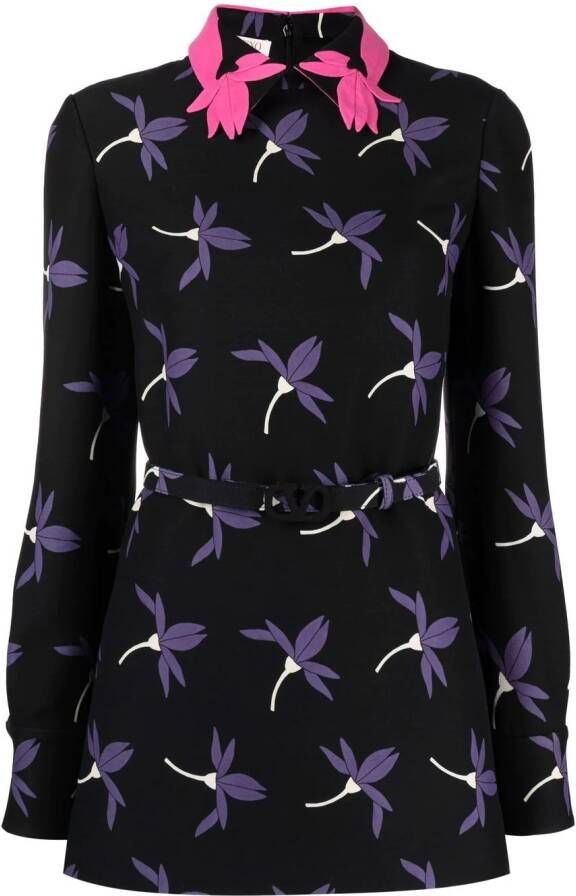 Valentino Garavani Blouse met bloemenprint Zwart
