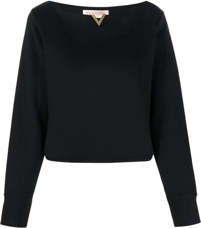 Valentino Garavani Blouse met boothals Zwart