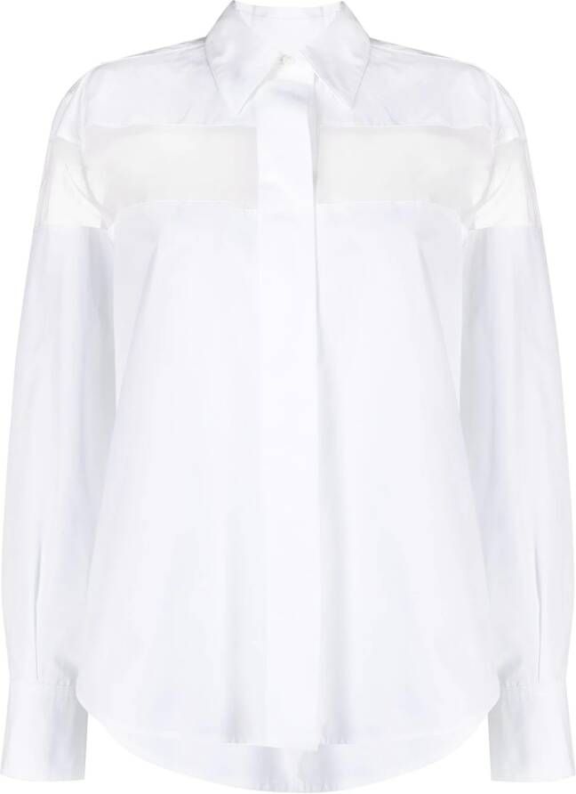 Valentino Garavani Blouse met doorzichtig vlak Wit