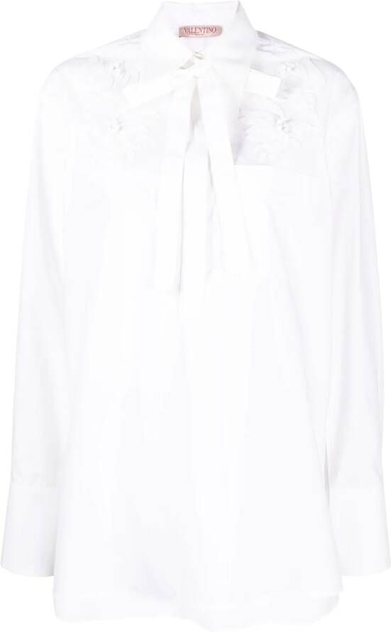 Valentino Garavani Blouse met geborduurde bloem Wit