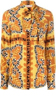 Valentino Blouse met print Oranje