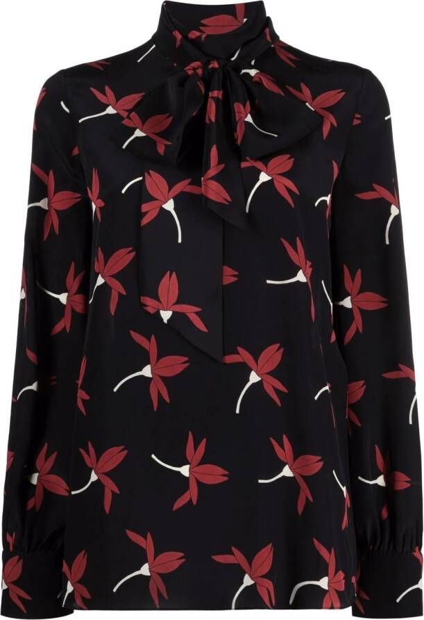 Valentino Garavani Blouse met print Zwart