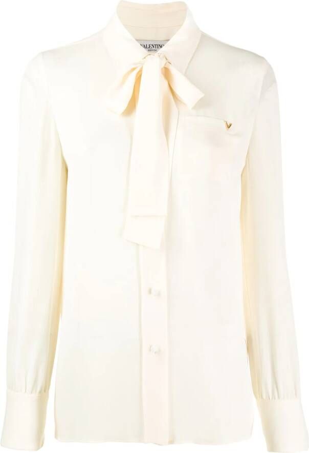 Valentino Garavani Blouse met strik Beige