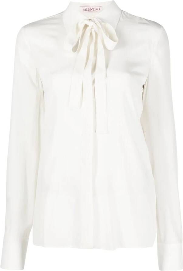 Valentino Garavani Blouse met strik Beige