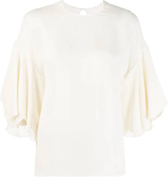 Valentino Garavani Blouse met tulpmouwen Wit