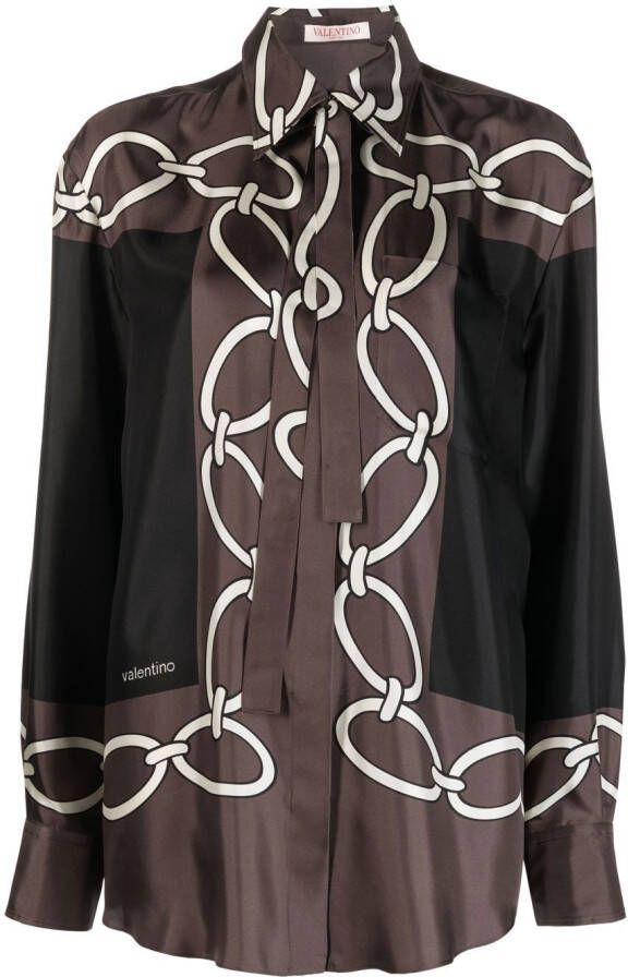 Valentino Garavani Valentino Chain 1967 blouse met print Grijs