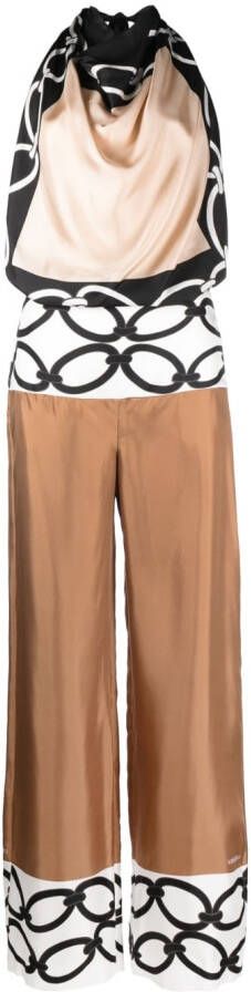 Valentino Garavani Zijden jumpsuit Beige