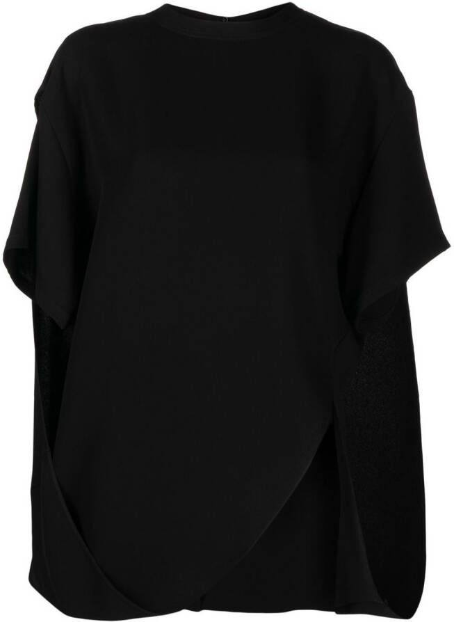 Valentino Garavani T-shirt met gedrapeerd detail Zwart