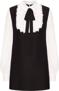 Valentino Mini-jurk met borduurwerk Zwart