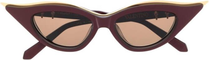 Valentino Eyewear Zonnebril met cat-eye montuur Rood