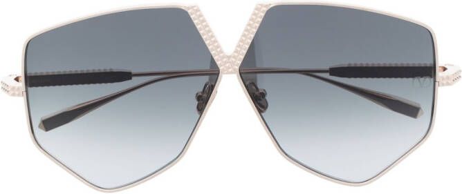 Valentino Eyewear Zonnebril met geometrisch montuur Goud