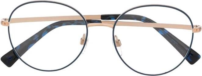 Valentino Eyewear Rockstud bril met rond montuur Goud