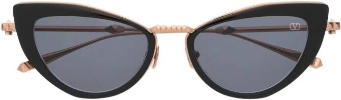 VALENTINO GARAVANI EYEWEAR Rockstud zonnebril met kattenoog montuur Goud