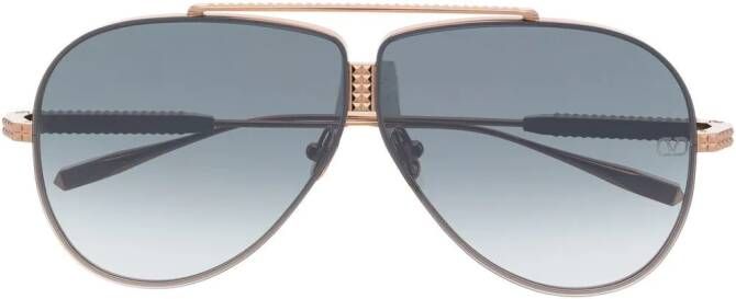 Valentino Eyewear Rockstud zonnebril met piloten montuur Roze