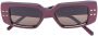 VALENTINO GARAVANI EYEWEAR Rockstud zonnebril met vierkant montuur Rood - Thumbnail 1