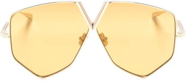 VALENTINO GARAVANI EYEWEAR Zonnebril met oversized montuur Goud