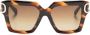Valentino Eyewear VLogo Signature zonnebril met vierkant montuur Bruin - Thumbnail 1