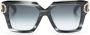 Valentino Eyewear VLogo Signature zonnebril met vierkant montuur Zwart - Thumbnail 1