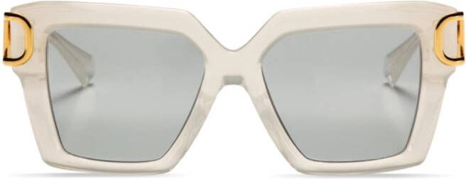 VALENTINO GARAVANI EYEWEAR Zonnebril met oversized montuur Wit