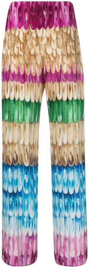 Valentino Garavani Broek met wijde pijpen Paars