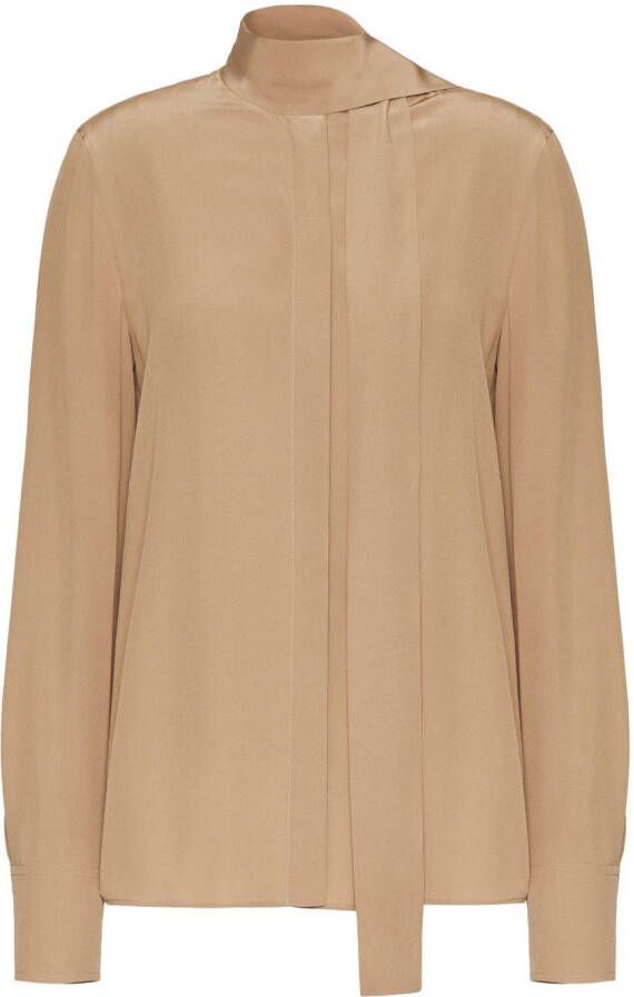 Valentino Garavani Blouse met sjaaldetail Beige