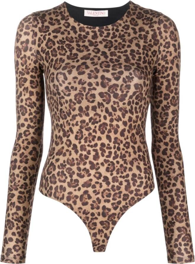 Valentino Garavani Bodysuit met print Beige