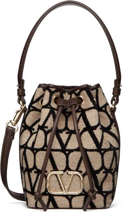 Valentino Garavani Bucket-tas met monogrampatroon Beige
