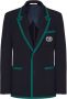 Valentino Garavani VLogo blazer met enkele rij knopen Blauw - Thumbnail 1