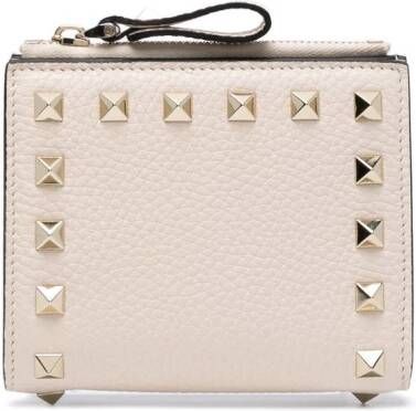 Valentino Garavani Compacte portemonnee Beige