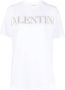 Valentino Garavani T-shirt met kristallen logo Wit - Thumbnail 1