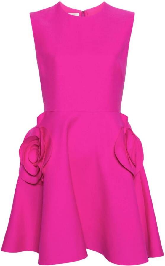 Valentino Garavani Flared jurk met bloemenpatch Roze