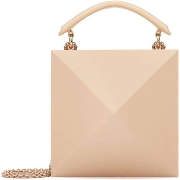 Valentino Garavani Geometrische clutch Beige