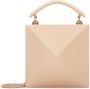 Valentino Garavani Geometrische clutch Beige - Thumbnail 1
