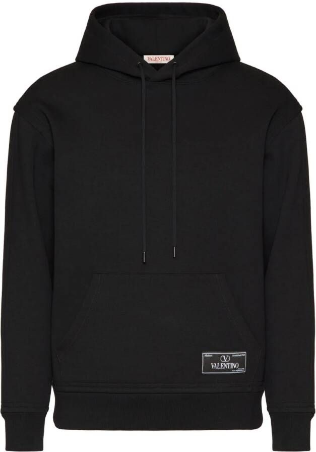 Valentino Garavani Katoenen hoodie met logopatch Zwart