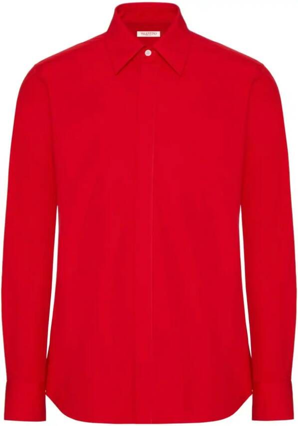Valentino Garavani Katoen-popeline overhemd Rood