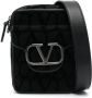 Valentino Garavani Locò Toile Iconographe clutch Zwart - Thumbnail 1