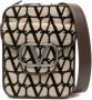 Valentino Garavani Locò Toile schoudertas Beige - Thumbnail 1