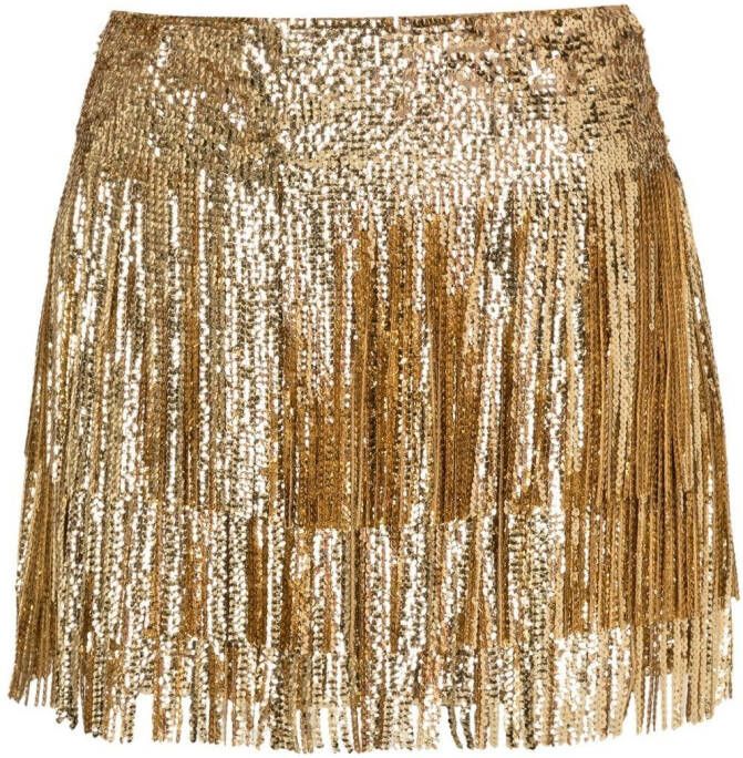 Valentino Garavani Mini-rok met pailletten Goud