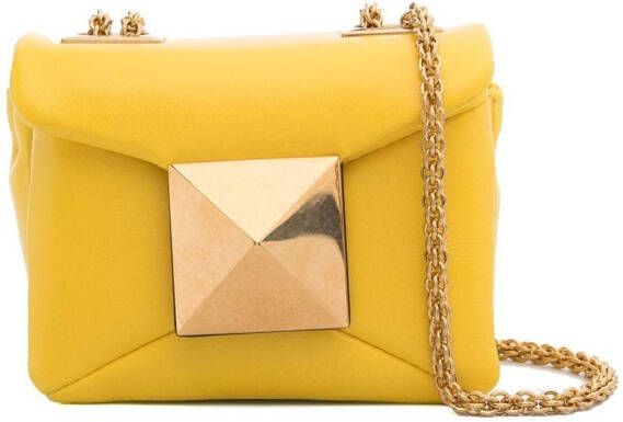 Valentino Garavani One Stud leren tas Geel